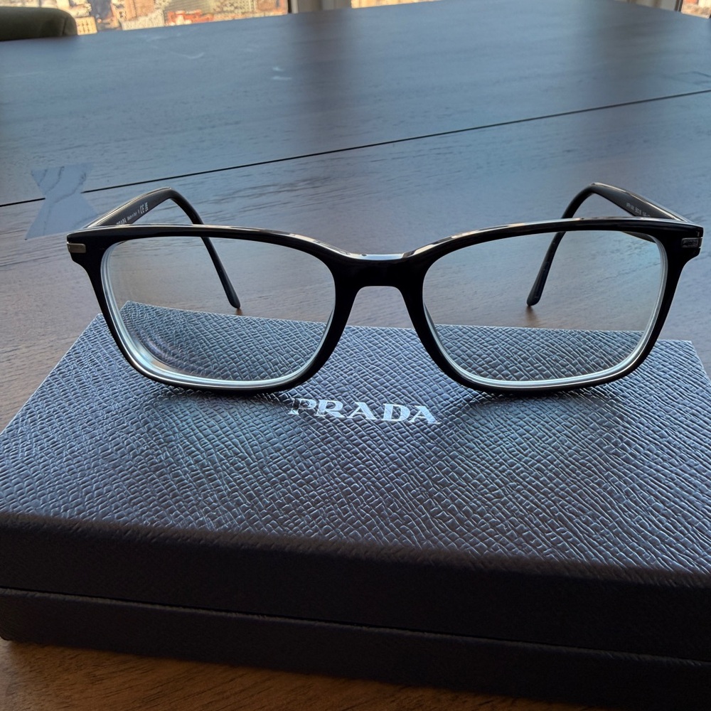 Prada Men's Black Rectangular Eyeglass Frames - image 2